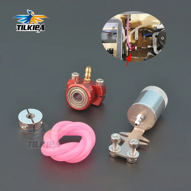 حامل عمود محمل لقارب Rc ، 6.35 مللي متر ، مع كوب زيت ، مع حامل ، كابل مرن 1/4 بوصة ، قفل موفر لقارب RC ، قطع غيار #1