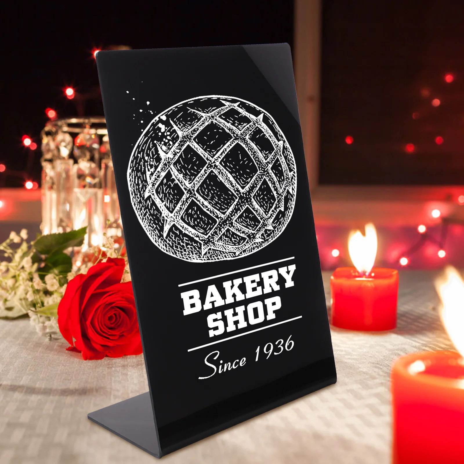 

Hand Drawn Small Blackboard Desk Drawing Chalkboard Sign Dessert Table Decor for Office Top Easel Mini Signs Erase Dining