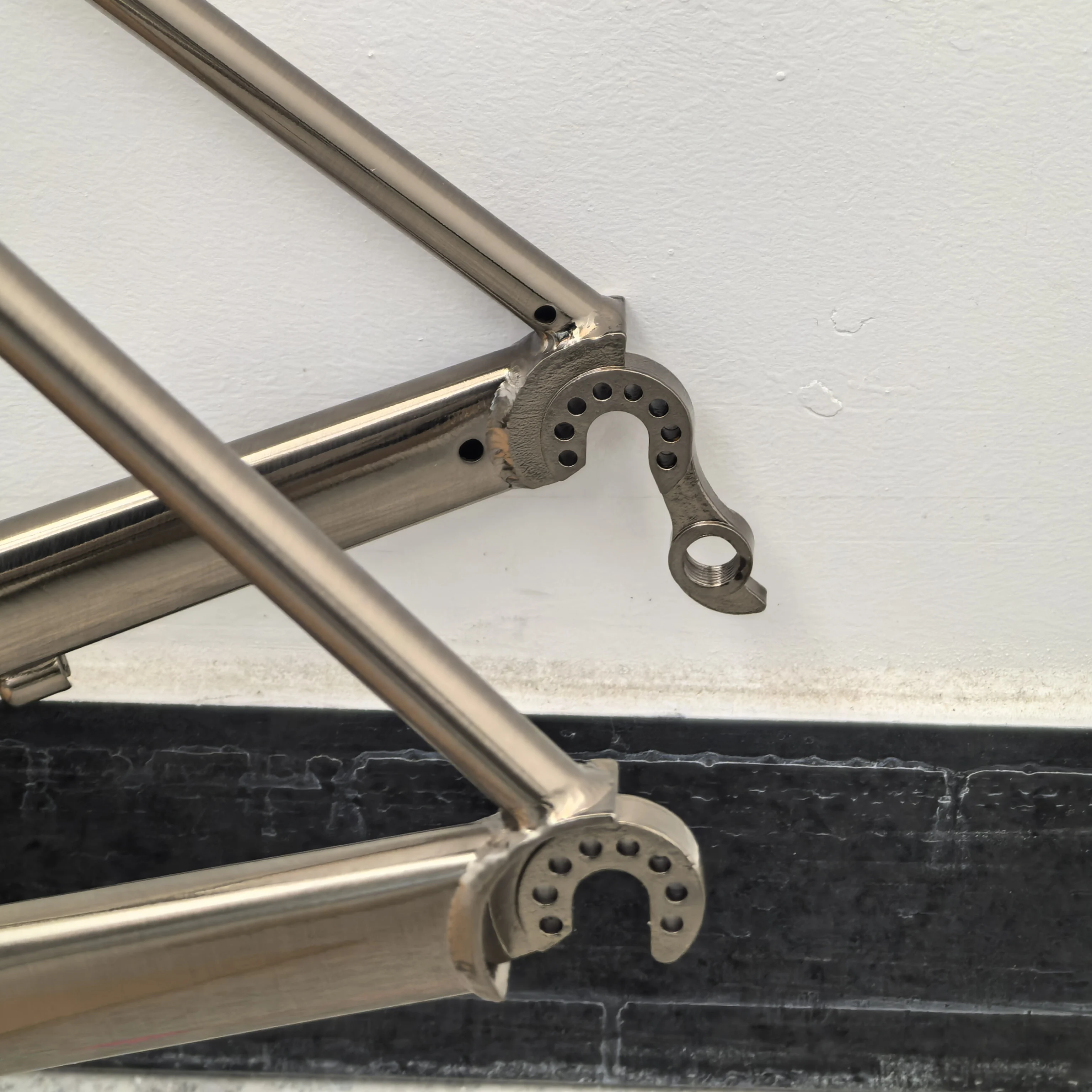 Image 7: Cadre de vélo de route en acier chromé SEABOARD CR03 avec fourche en carbone-routage de câble interne pneu 28C Compatible avec les roues QR 700C
