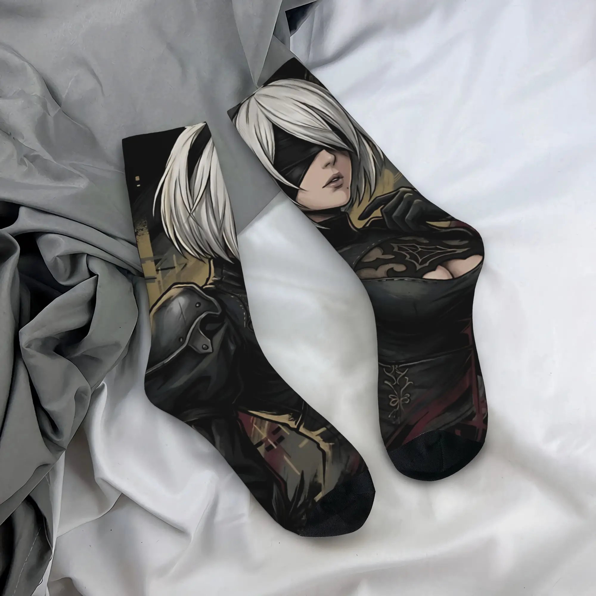 Nier Automatas  Socks Autumn  Stockings Funny Men Quality Socks Printed Cycling Anti-Slip Socks
