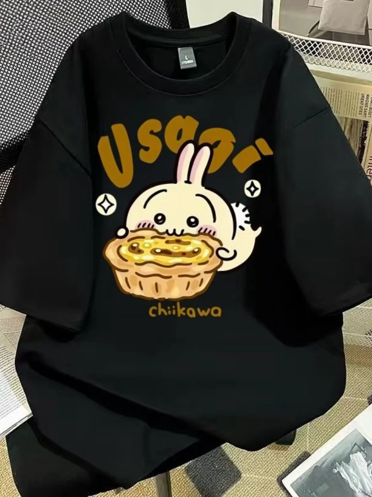 2026 Chiikawa Usachi Parent Child Pure Cotton T-shirt Comfortable, Breathable, High Quality Ins Y2k