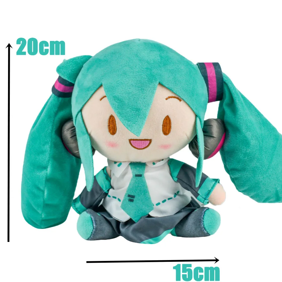 

20-29cmCartoon Hatsune Miku Plush Doll Toy Anime sakura Miku snow Miku Character Kawaii Sitting posture Fufu Kids Christmas Gift