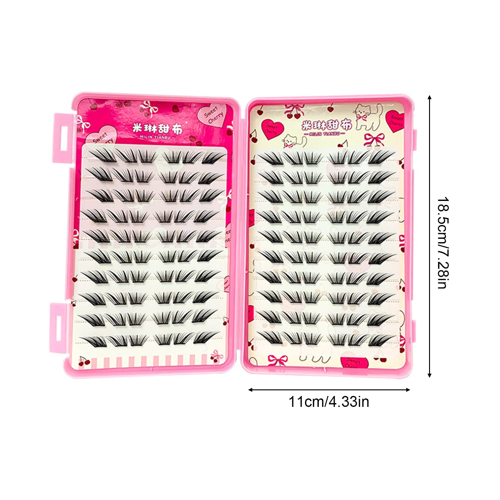 20Rows Self Adhesive Cluster Lashes No Glue Needed Segmented Eyelashes DIY Individual Eyelash Extension Women Girls Beauty Tools