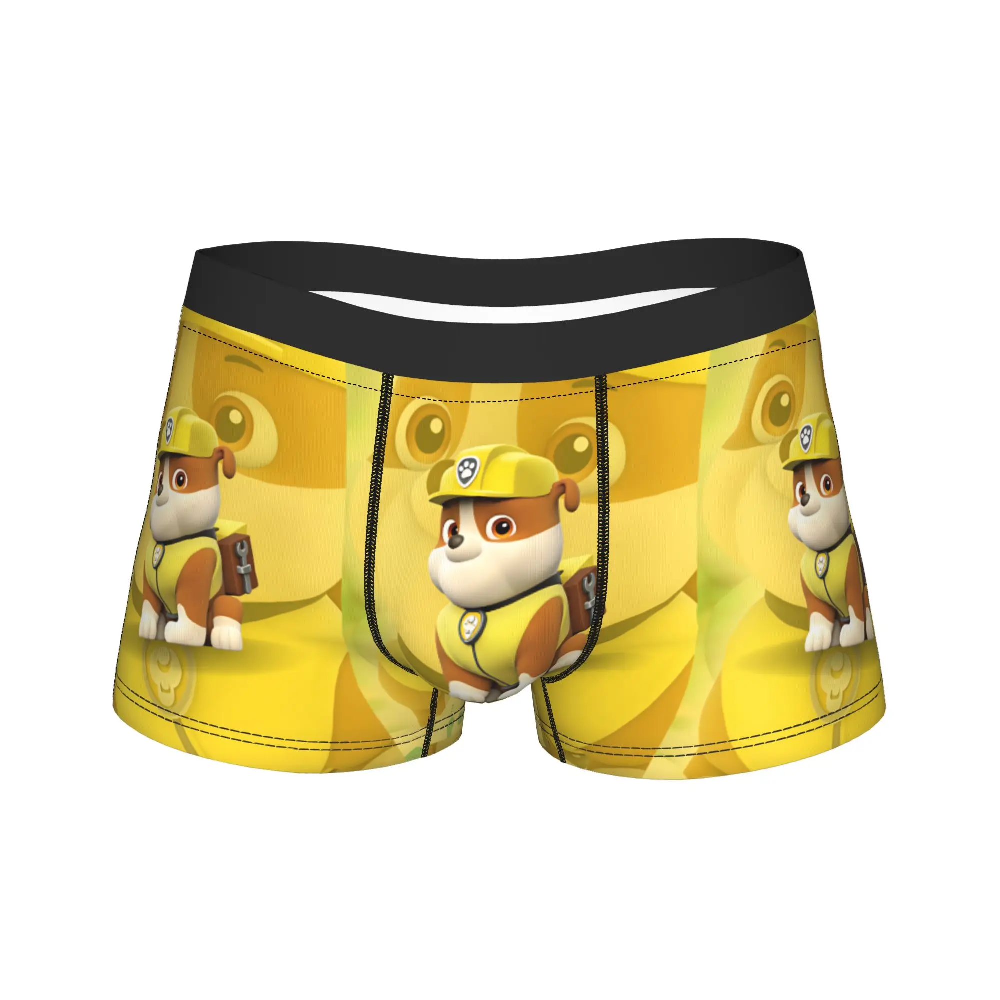 Paw Dogs Rubble Builder Puppy Portrait Underwear  Males Panties Custom DIY Sexy Soft Boxershorts Trenky Boxer Brief Big Size 2XL