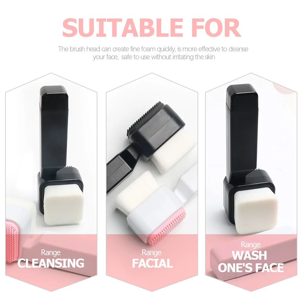 2 قطعة فرشاة تنظيف الوجه دليل الوجه الغسيل أداة التقشير العميق للبشرة الحساسة التنظيف العميق سيليكون غسل الوجه #1