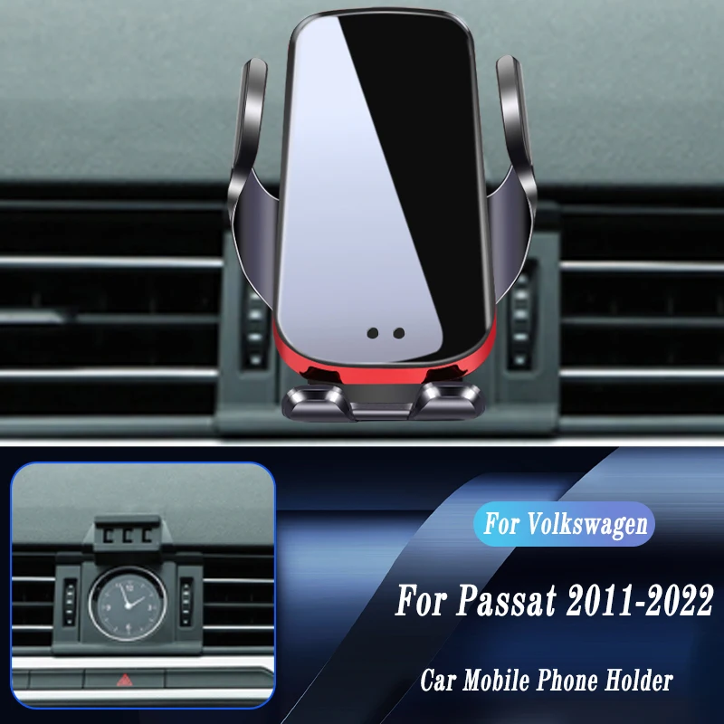 Car Wireless Charger Auto Mount Phone Holder For Volkswagen Passat B7 B8 B9 2011-2022 Adjustable GPS Navigation Bracket