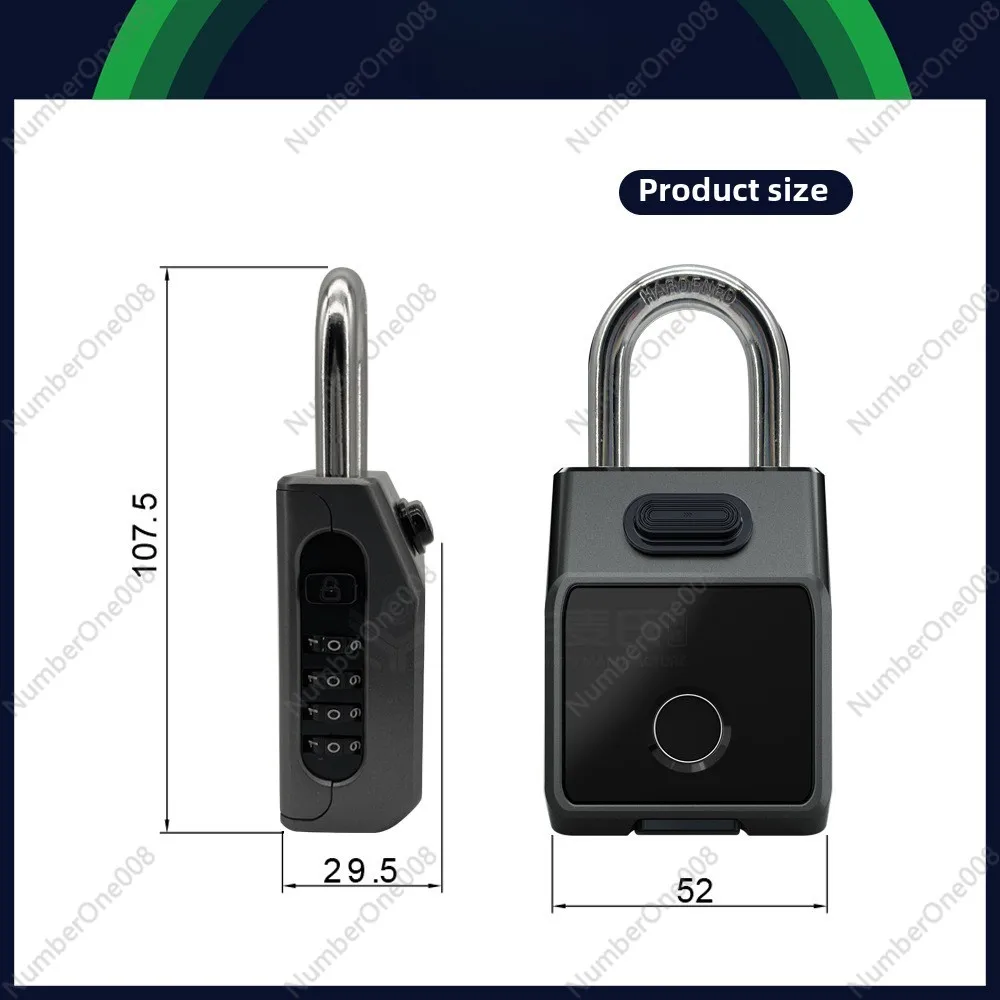 Smart App Graffiti Padlock Fingerprint  Padlock 4-digit Password Padlock/ Outdoor Waterproof Padlock/