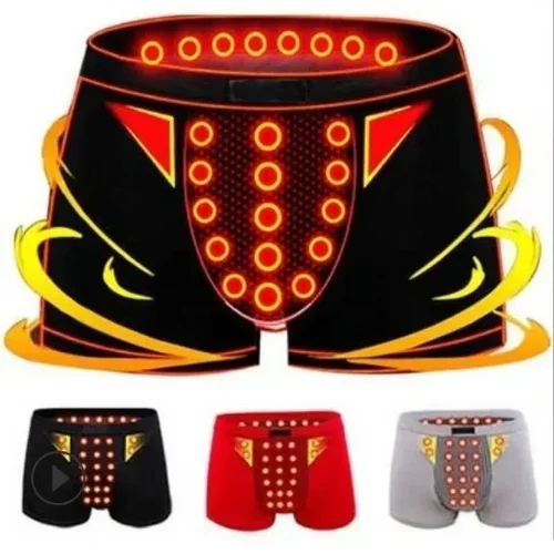 남성용 생리 속옷, 확대 언더팬츠 건강 복서 반바지, 토르말린 전립선 자기 치료 