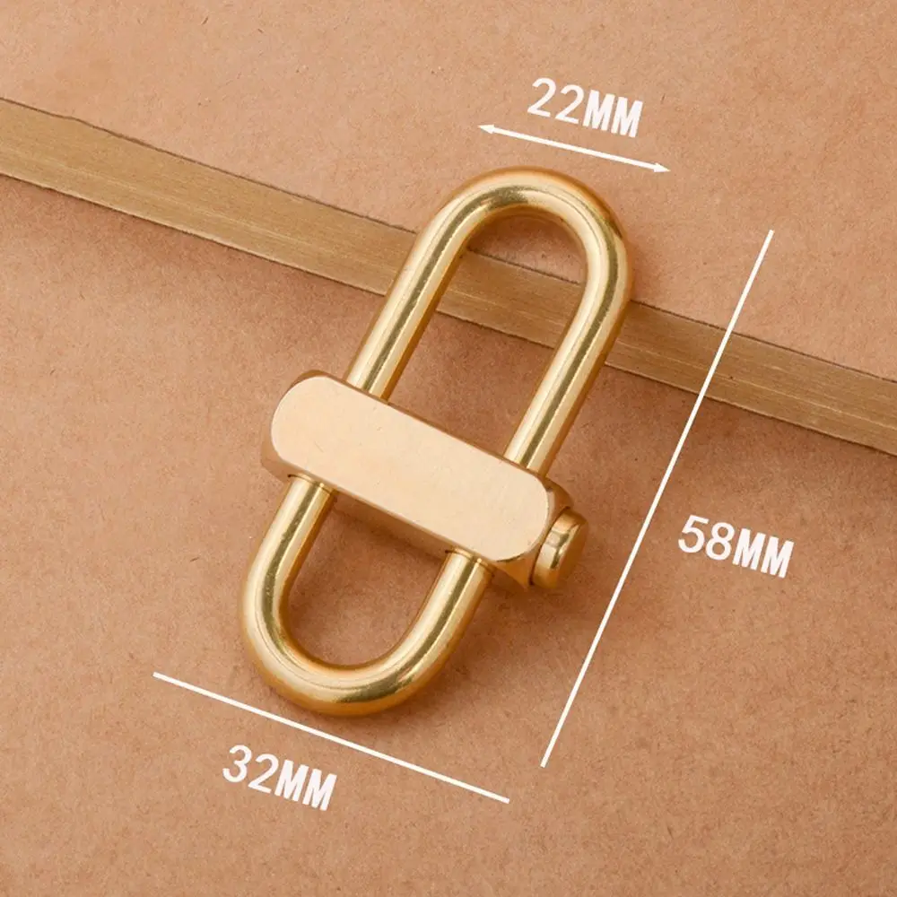 1PC Metal Buckle Clip Brass Keychain Lock Clamp Chain Strap Length Shorten Bag Accessories Anti-oxidation Anti-rust Key Chain