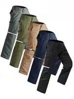 Pantalones de senderismo para hombre, pantalones convertibles, adecuados para pescar, correr, pantalones Cargo con cremallera, pantalones de trabajo duraderos