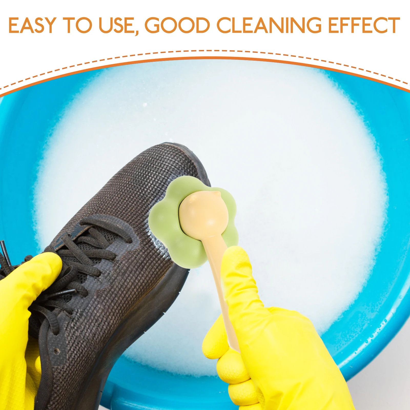 

Soft Shoe Brush 2-in-1 Laundry Cleaning Tool Detachable Design Efficient Stain Removal Lightweight Comfortable Grip Trendy Color