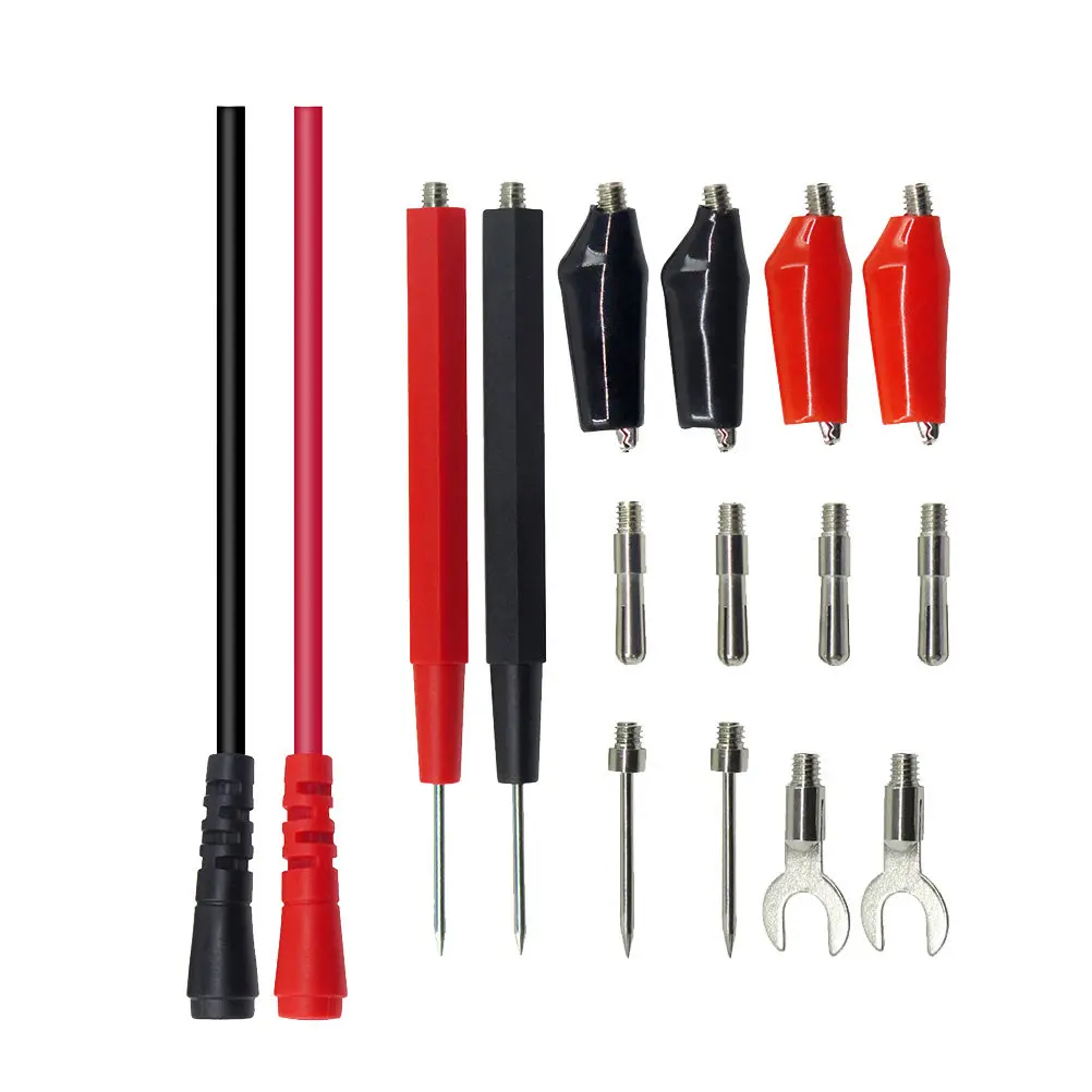 18Pcs Banana Plug Multimeter Test Lead Cable Alligator Clip High Durability Silicone Electrical Probe Kit Fine Precision Test