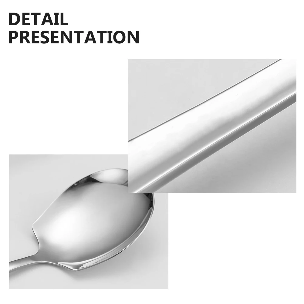 

Large Serving Spoon Stainless Steel Deep Soup Ladle Mixing Tablespoon Kitchen Utensils Easy Clean Practical Rice Spoon