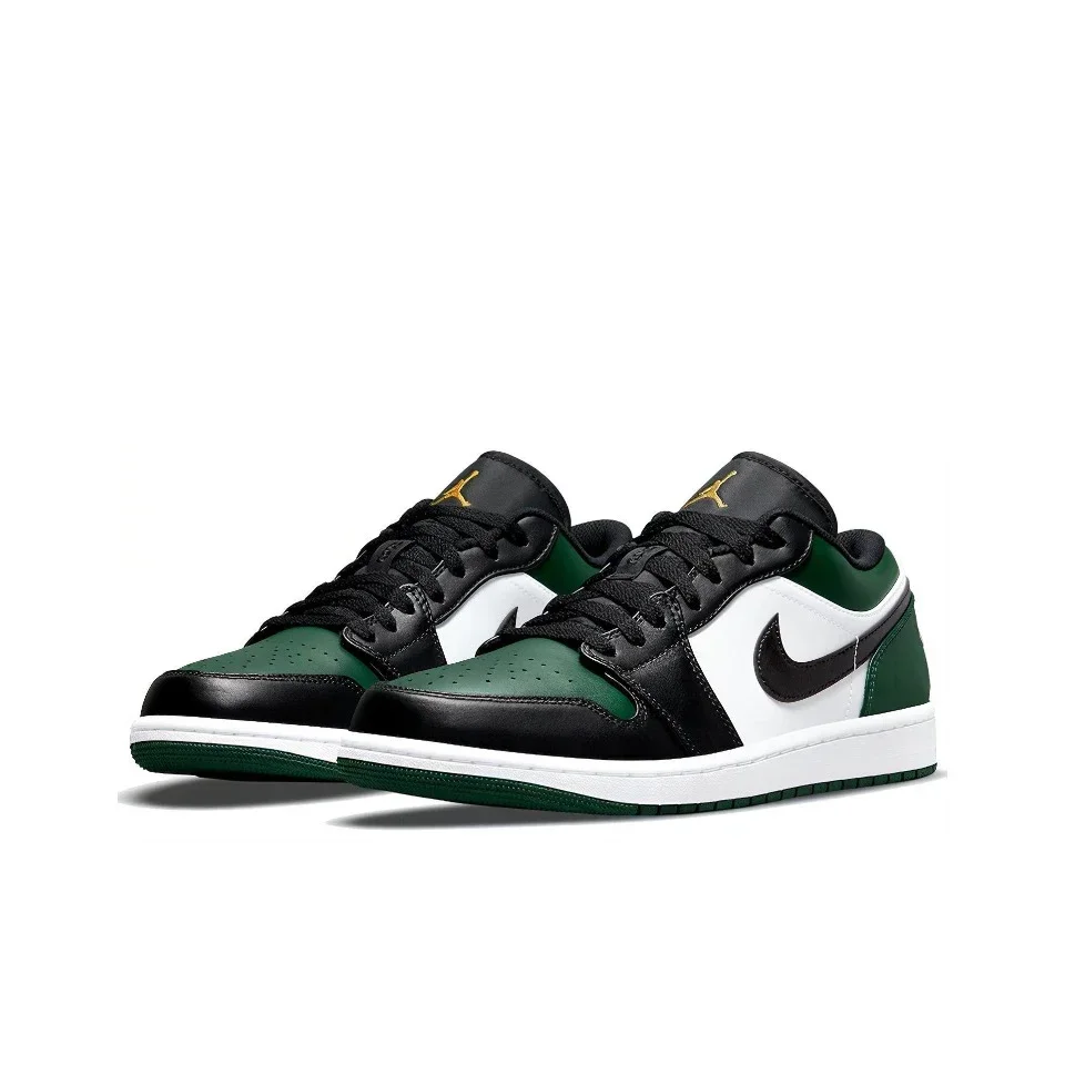 Oryginalne męskie buty do koszykówki Air Jordan 1 Low „Celtics” zielone czarne białe kolorowe retro klasyczne trampki do koszykówki 553558 -371