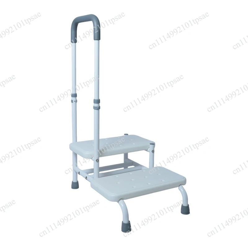 Two step stool with handle, heavy-duty footrest stool for bed/bathtub/kitchen