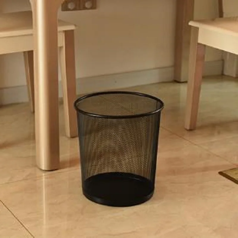 Imagem -04 - Metal Trash Office Wastebasket Home Armazenamento Bucket Iron Mesh Rust Proof Paper Basket Organizadores Acessórios Novo Hot Sale 2023