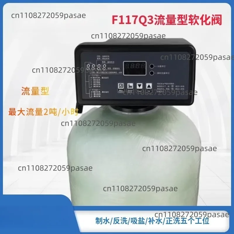 F117Q3 Water Treatment Control Valve Softening and Regeneration Flow Type 2-ton Softening Water Machine
