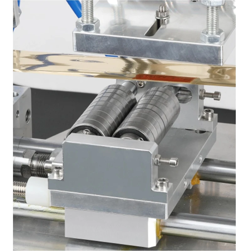 Pneumatic Cylinder Hot Stamping Machine LOGO Hot Foil Stamping Wooden Round Rod Pencil Holder Stationery Spherical Curved Surfac