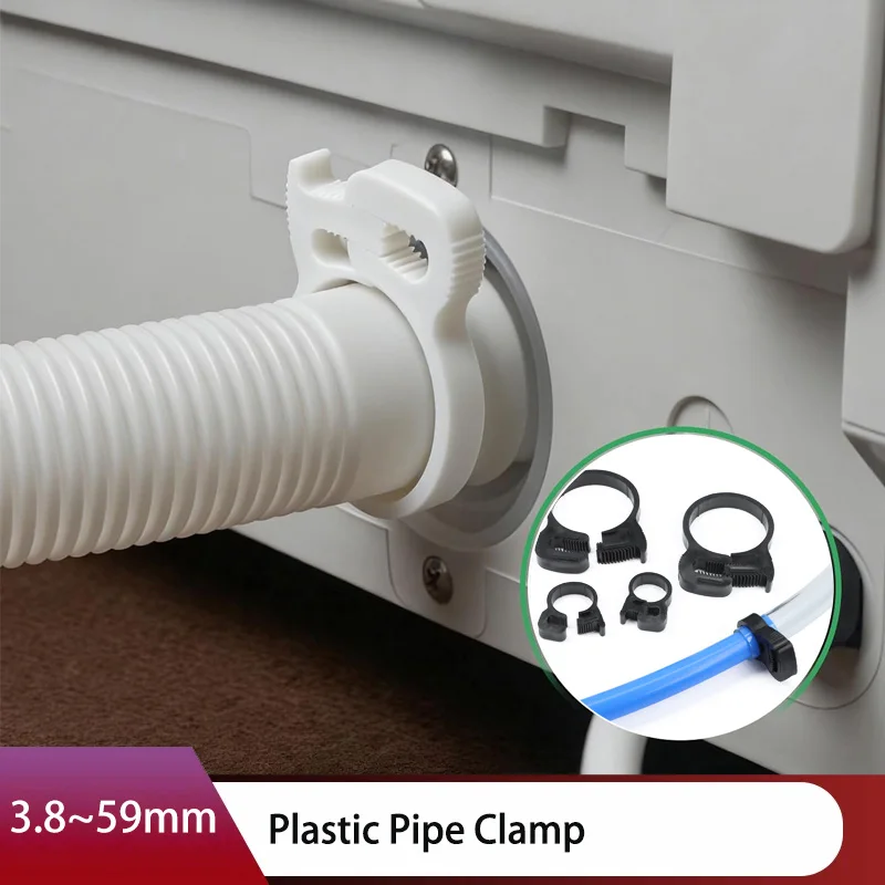 Hose Clamps 3.8~59mm Plastic Line Water Pipe Strong Clip Spring Cramps Fuel Air Tube Fitting  Fixed Tool 10pcs