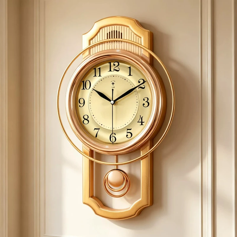 Chinese Style Vintage Wall Clocks Luxury Living Room Modern Aesthetic Wall Watch Design Creative Reloj De Pared Home Decoration