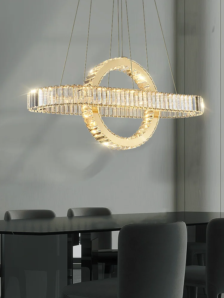 Oval Chrome Gold Steel LED Dimmable Pendant Lights