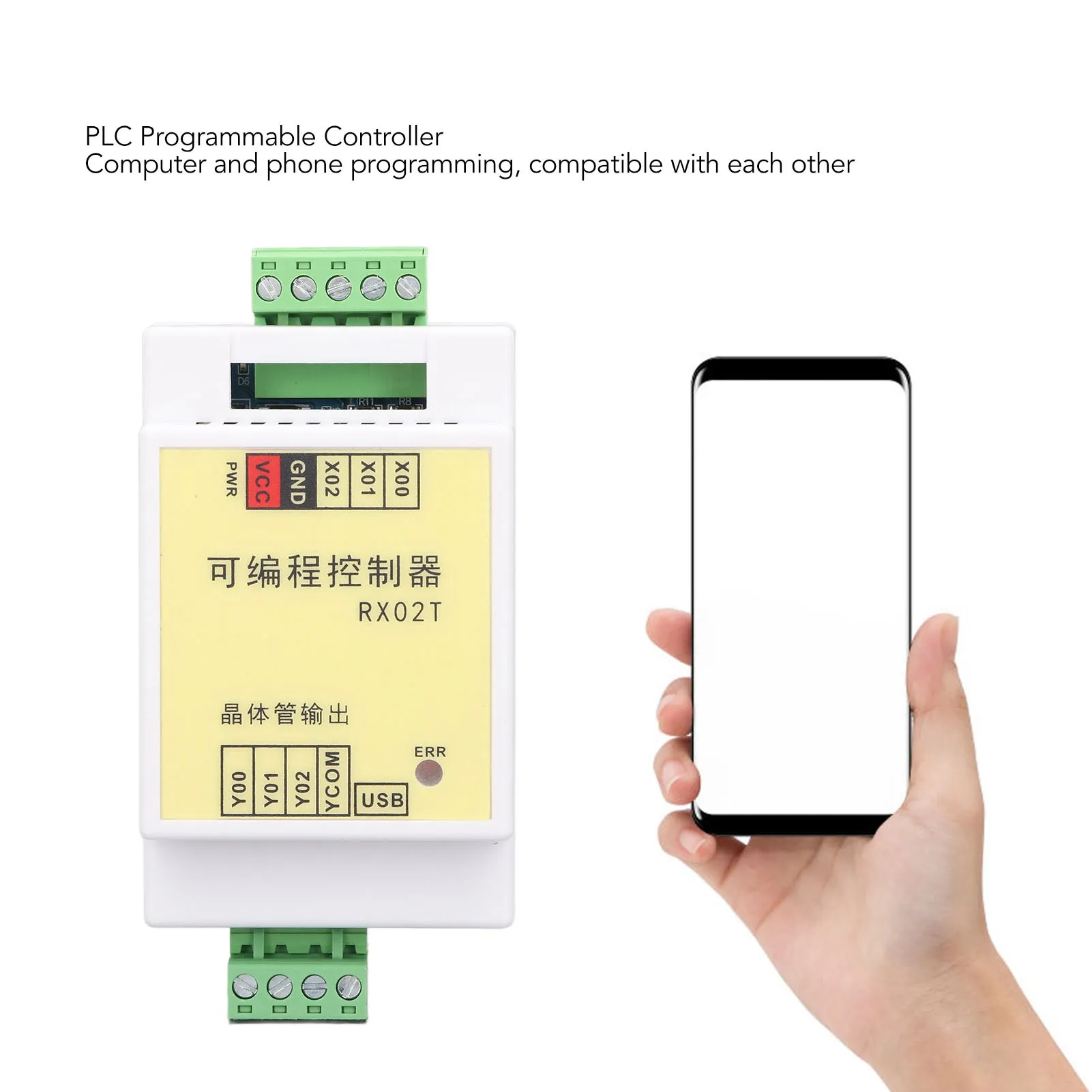PLC Programmable Controller Industrial Automation Control Board Solenoid Valve Time Relay 12‑24V RX02T Time Relay