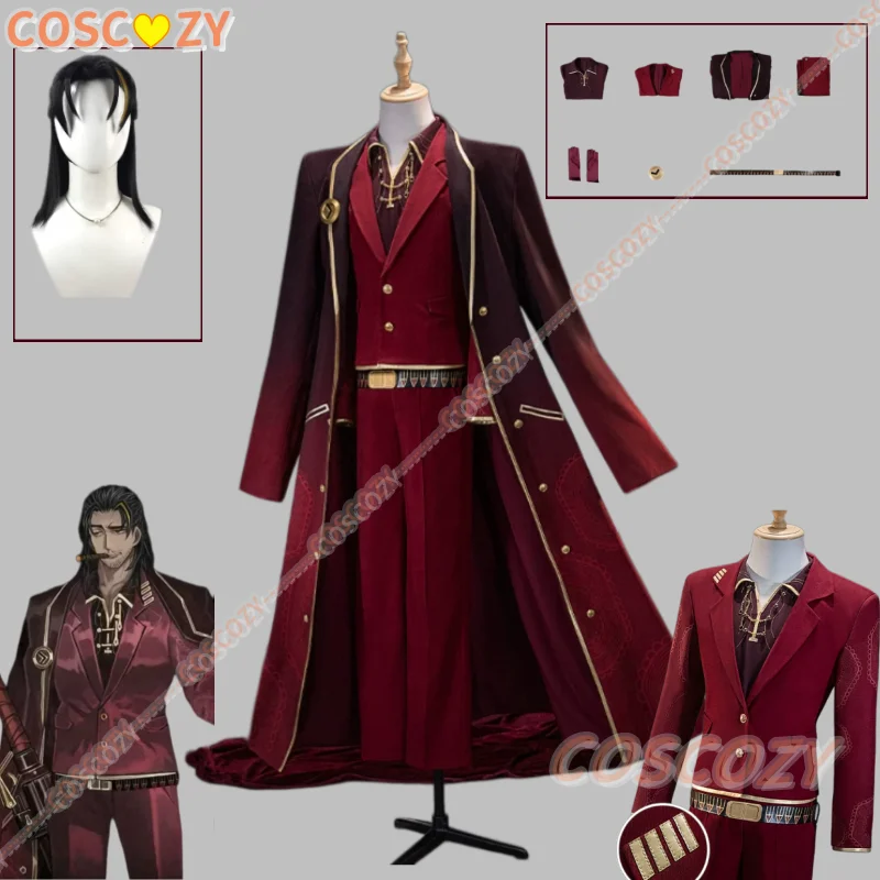 

Hot Limbus Company Lei Heng Cosplay Costume Wig Hat Gloves Anime Character Outfit Halloween Party Carnival Christmas Men Cosplay