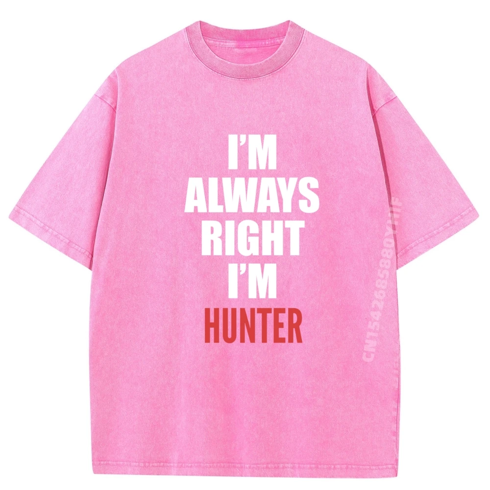 مضحك Hunteri M دائما على حق أنا م هنتر مضحك 2705 المتضخم تي شيرت الرجال المتضخم تي شيرت تي شيرت عيد الفصح الأحد