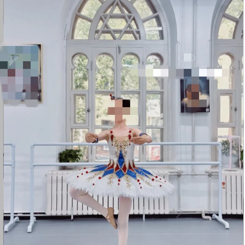 children's-clown-ballet-performance-tutu-dress-adult-ballet-puffy-tulle-skirt-recital-costume-children's-performance-costumes