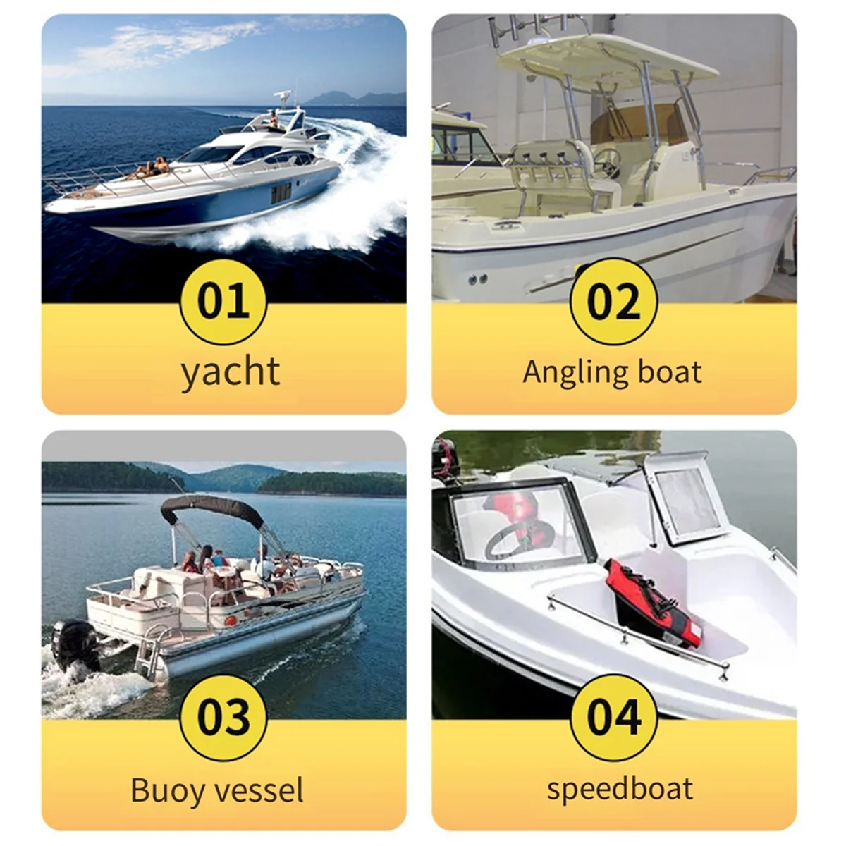 QUAI-ITS عجلة قيادة من الفولاذ المقاوم للصدأ لليخوت البحرية مع تحكم للكابل