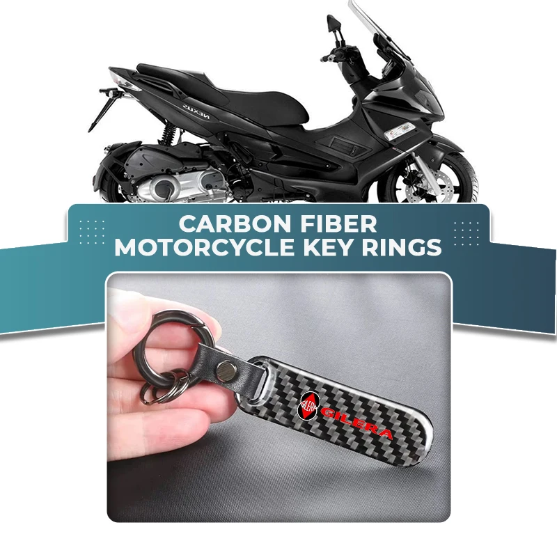 1 Uds. Llaveros de fibra de carbono para motocicleta, accesorios para Gilera GP800 Fuoco Nexus 500 Runner 125 200 NEXUS250, accesorios con logotipo