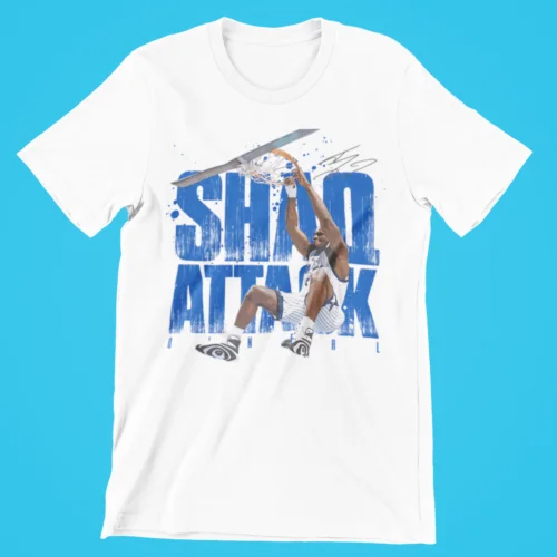 SHAQ Attack Shaquille O'Neal Mitchell Ness Vintage Premium t-shirt