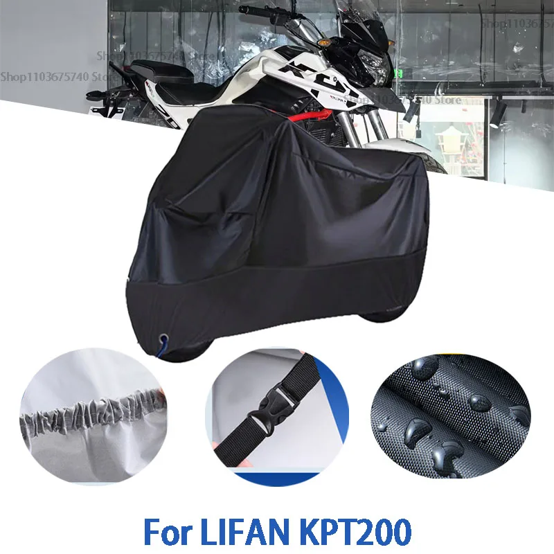 

Motorcycle Full Covers For LIFAN KPT200 Car Outdoors Sun Protection Dust No Ear Thickened Oxford Clothcover Accessories