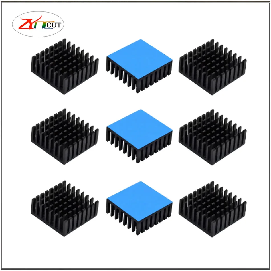 12 15 20 25 30 35 50mm Aluminum Heatsink Black Heat sink Cooler cooling for Electronic IC Chip RAM