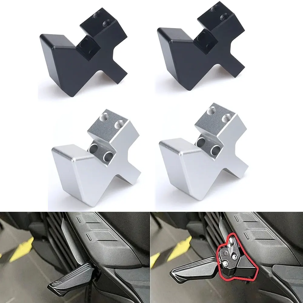 Motorcyle Passenger Footpeg Lowering Kit Footrest Silver Black For YAMAHA AUGUR 2.0