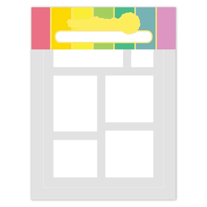 2025 New Postage Collage A7 Window Frame Metal Cutting Dies And Blocks Stencil For Making Greeting Card Scrapbooking Crafts