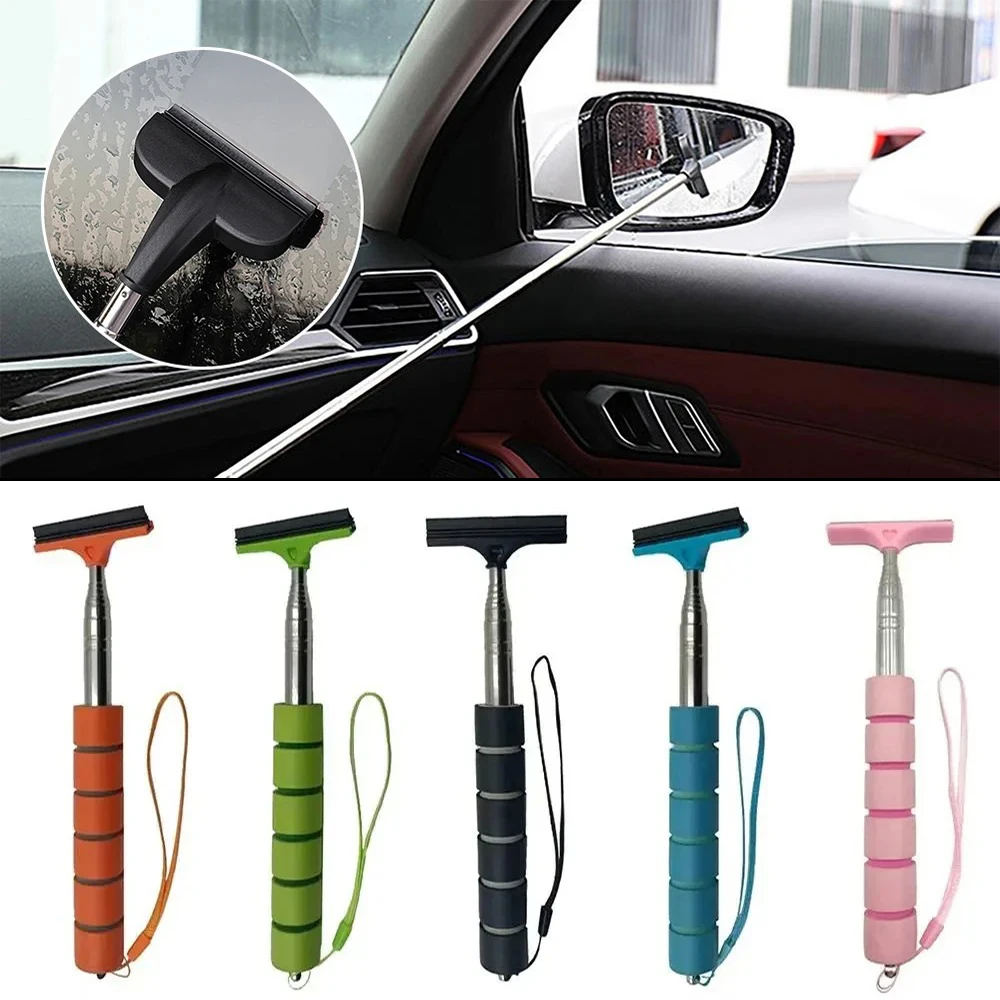 Multifunctional Car Rearview Mirror Telescopic Wiper Wiper Wash Car Window Windshield Rain Cleaning Brush Handheld Scraper