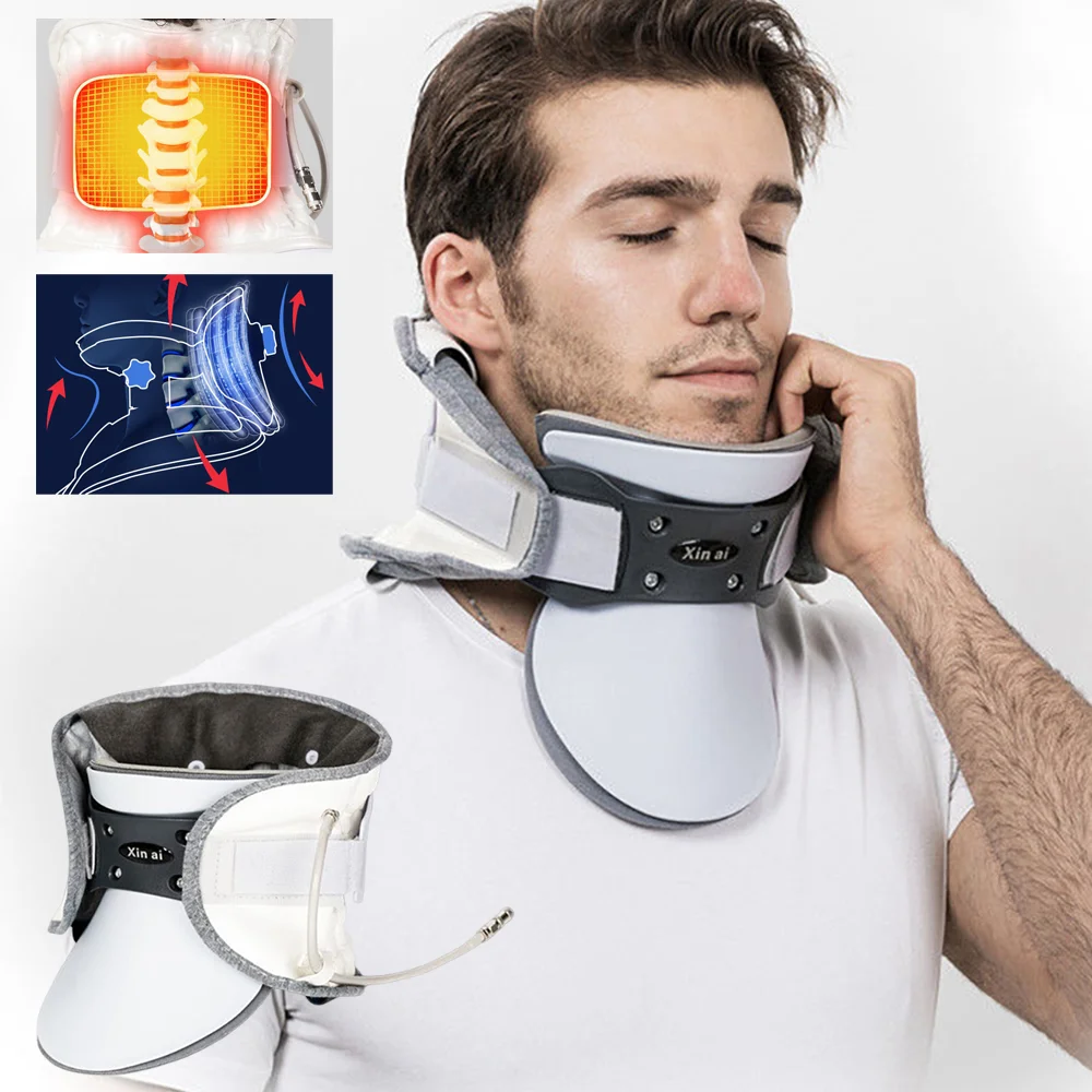 Neck Traction Device Inflatable Cervical Vertebra Tractor Support Stretcher Posture Corrector Cervical Collar Stretch Neck Care