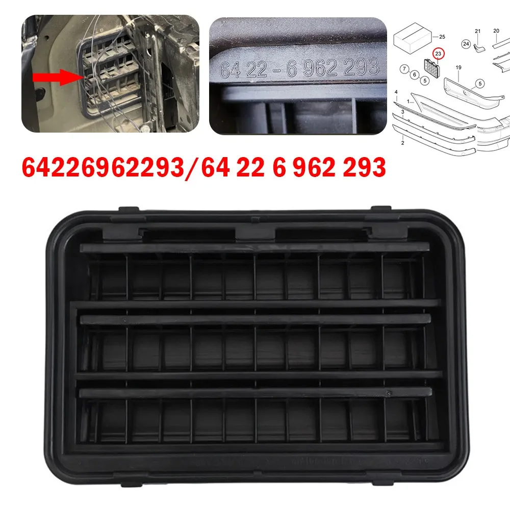 

1 шт. для BMW X5 M3 M6 E46 E90 F10 F12 E83 E53 1997-2017 ABS заднее крыло, боковая решетка вентиляционного отверстия багажника, автомобильные аксессуары 64226962293