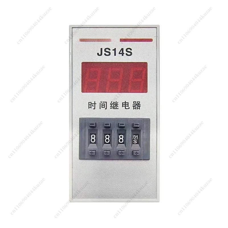3-Digit Digital Display JS14S Time Delay Relay, 0.01S-999H Timing Controller Compatible with AC220V AC380V DC24V