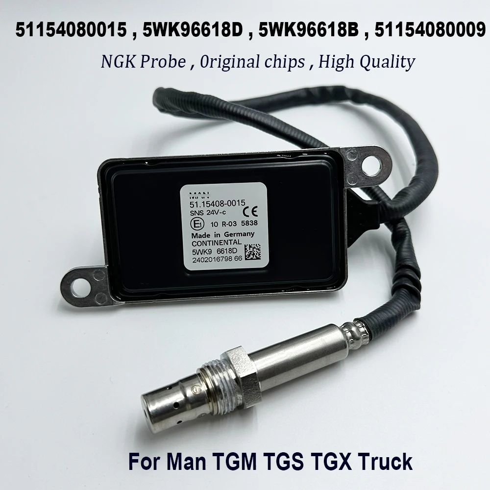 

51154080015 5WK96618D NOX Oxygen Sensor 5WK96618B 51154080009 24V High Quality Chip For NGK Probe For M-an TGM TGS TGX Truck