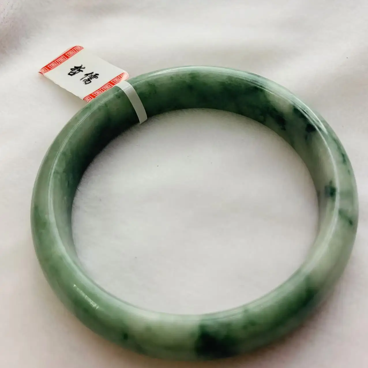 

One Object, One Picture Zheru Jewelry Natural Myanmar Jade 57mm Bracelet