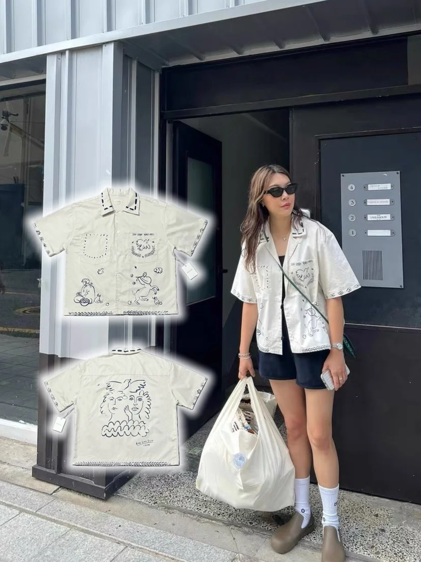 

Рубашка Lesvos Crop American Trendy с коротким рукавом, повседневная, свободного кроя, из дышащего хлопка, стандартной длины, для молодежи, унисекс, на каждый день