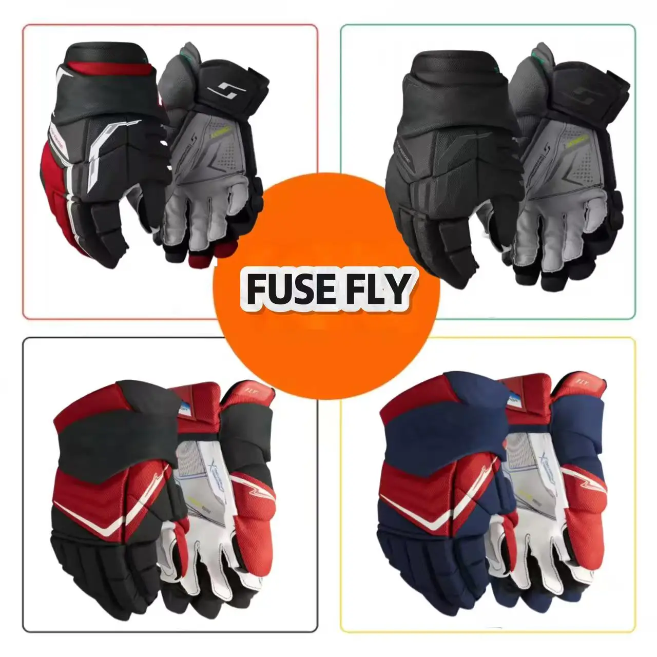 Top Hockey Gloves 12in 13in 14in With Hand Grips In Many Colors Low Price Flylite Fuse Ice Hockey  Gloves In Stock For Players