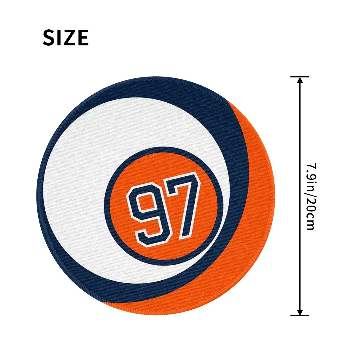 Connor McDavidFor Edmonton Oilers Fans Round Mouse Pad Computer Keyboard Mouse Mat Gaming PC Desk Mat Office Table Mats