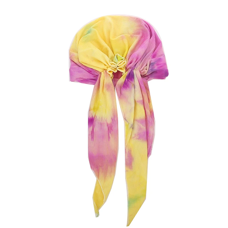 Muslim Women Head Scarf Hijab Chemo Cap Turban Pre-Tied Headwear Bandana Cancer Hair Loss Headscarf Head Wrap Stretch Hat Hijabs