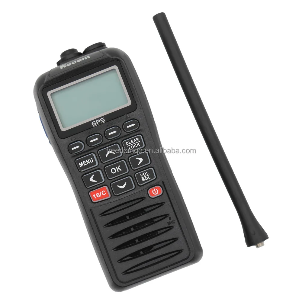 RECENT RS-38M VHF Radio marina portatile Ricaricabile GPS integrato DSC IPX7 Ricetrasmettitore marino impermeabile