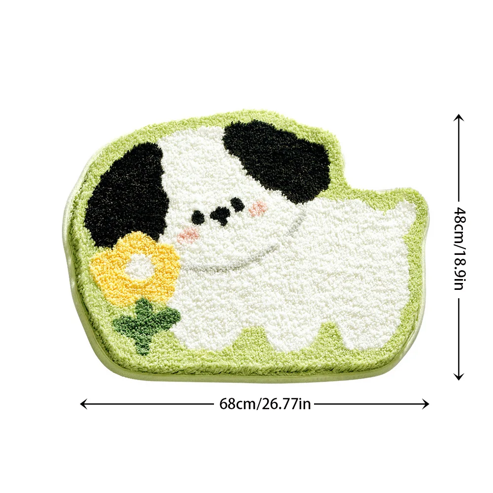 50*64cm Foot Mat Cartoon Cute White Cat Carpet Super Bbsorbent Slip-resistant Doormat Entrance Toilet Home Decoration Bath Mats