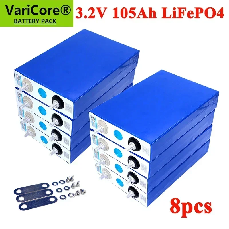 8pcs 3.2v 310Ah 280Ah 135Ah 105Ah Lifepo4 Rechargeable Battery Lithium Iron Phosphate Solar Cell 12v 24v Lifepo4 cell Tax Free