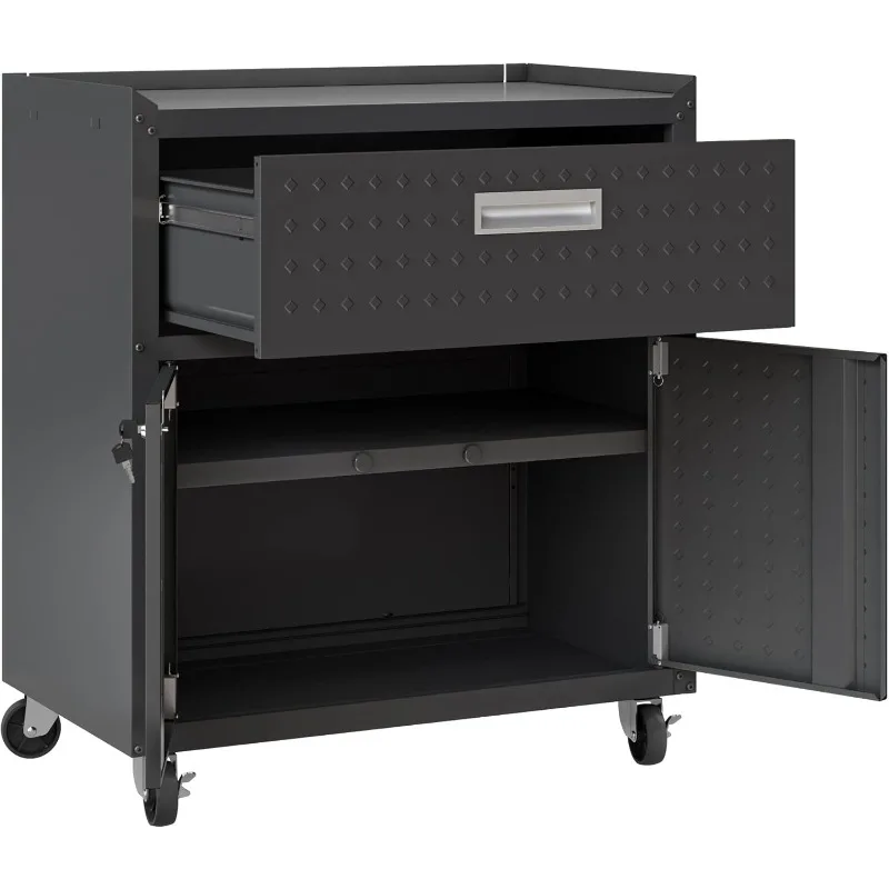 Charcoal Gray Storage Unit | Heavy-Duty Organizer for Home/Studio, 18.2" D x 30.3" W x 31.5" H